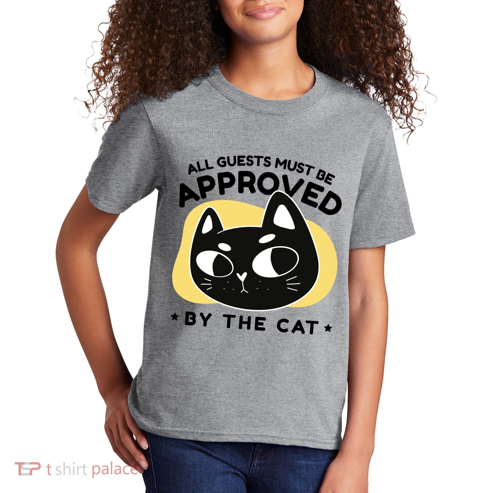 All Guests Must Be Approved By The Cat Funny Kids T-Shirt