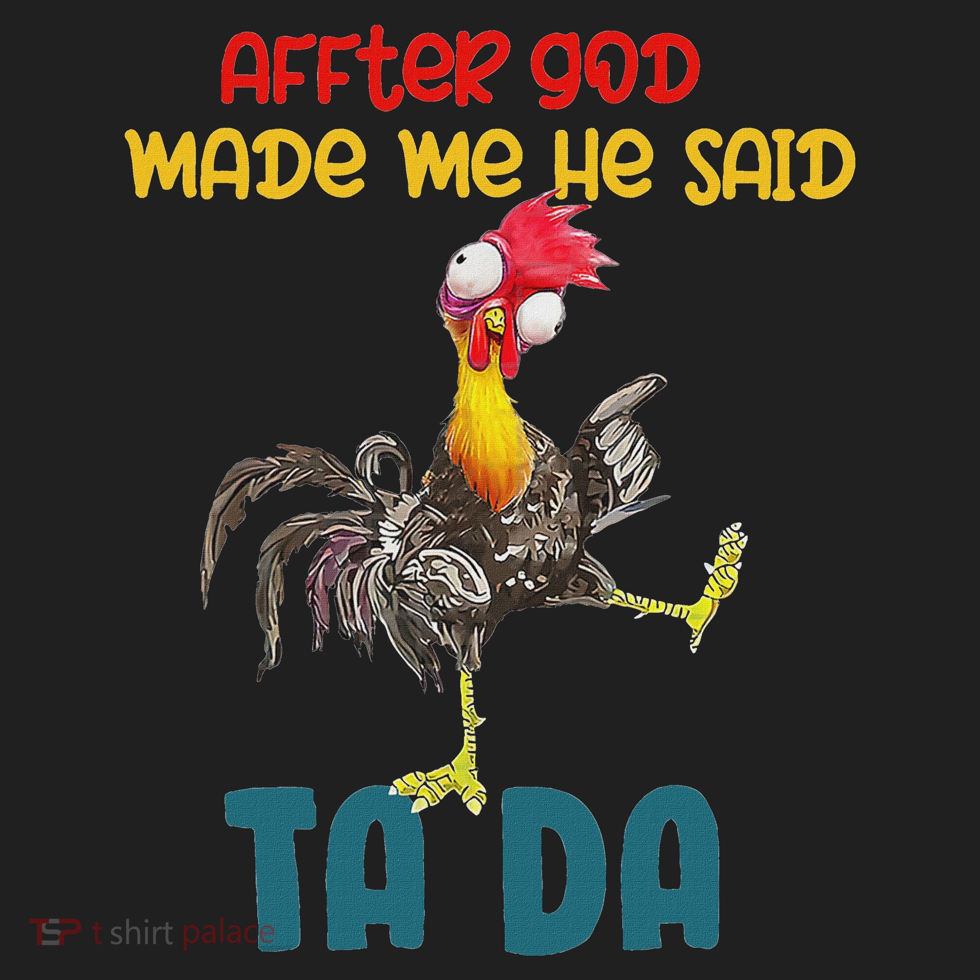 After God Made Me He Said Tada Funny Chicken Outfits Beanie