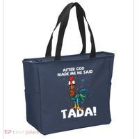 After God Made Me He Said Ta Da Funny Chicken Tote Bag thumb 2