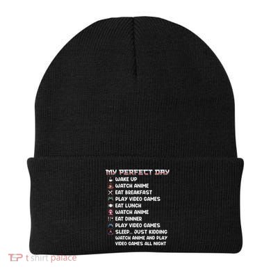 Anime Gamer My Perfect Day Watch Anime Play Video Game Beanie