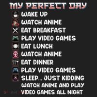 Anime Gamer My Perfect Day Watch Anime Play Video Game Beanie thumb 2