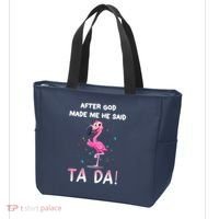 After God Made Me He Said Ta Da Funny Flamingo Quote Idea Tote Bag thumb 3
