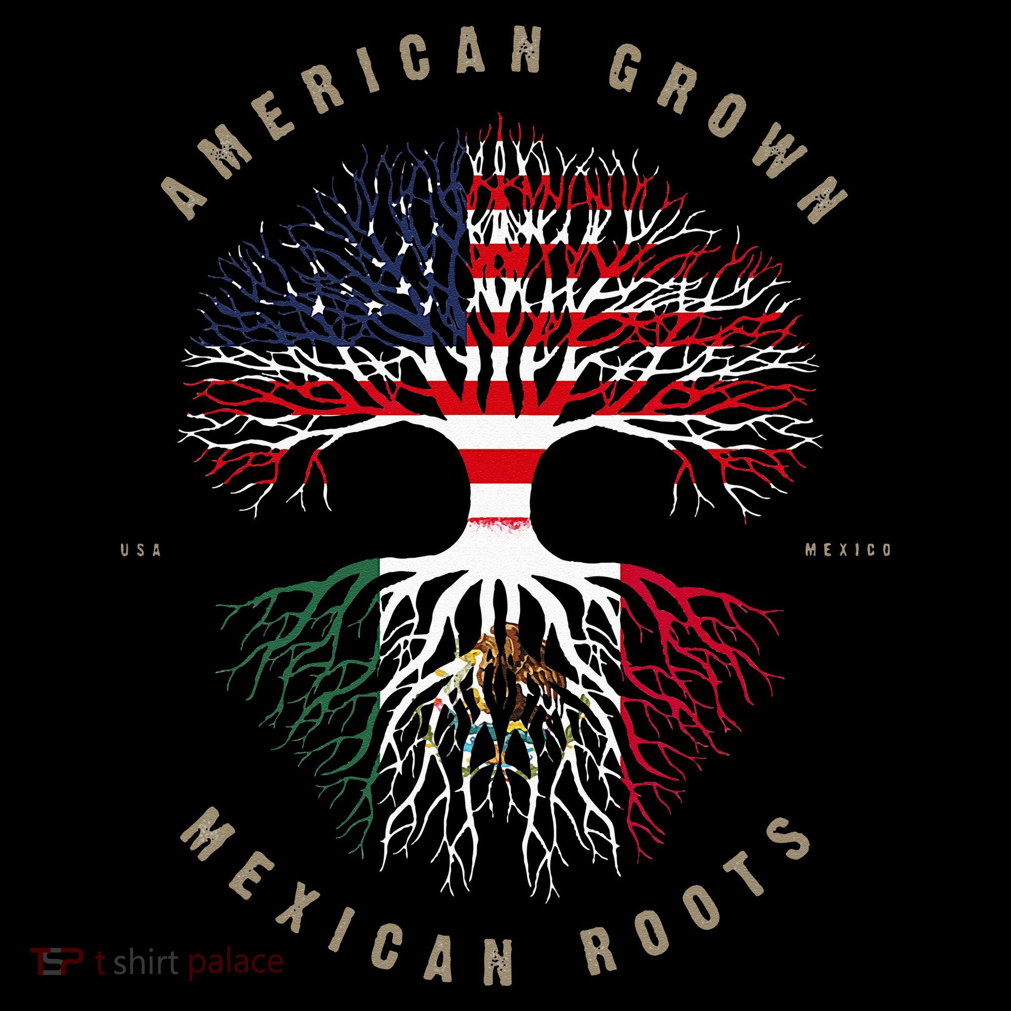 American Grown Mexican Roots Mexico Flag Sweatshirt