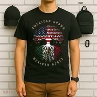 American Grown Mexican Roots Mexico Flag T-Shirt thumb 6