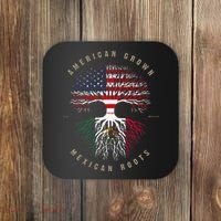 American Grown Mexican Roots Mexico Flag Coaster thumb 0