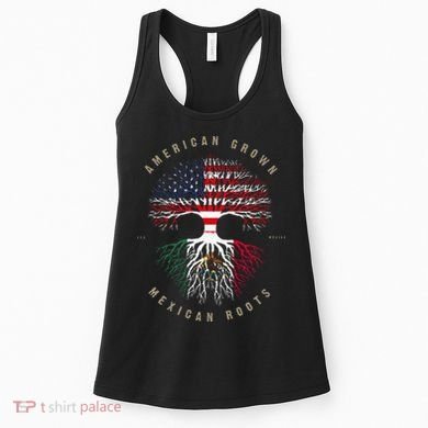 American Grown Mexican Roots Mexico Flag Women's Tank Top