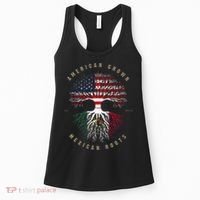 American Grown Mexican Roots Mexico Flag Women's Tank Top thumb 0