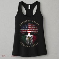 American Grown Mexican Roots Mexico Flag Women's Tank Top thumb 3
