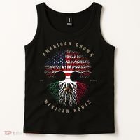 American Grown Mexican Roots Mexico Flag Tank Top thumb 2