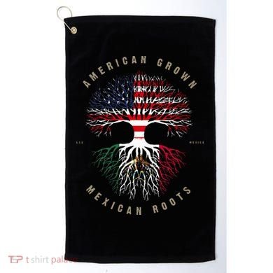 American Grown Mexican Roots Mexico Flag Golf Towel