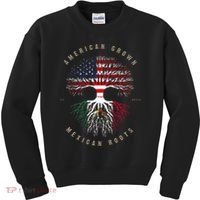 American Grown Mexican Roots Mexico Flag Kids Sweatshirt thumb 0