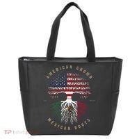 American Grown Mexican Roots Mexico Flag Tote Bag thumb 0