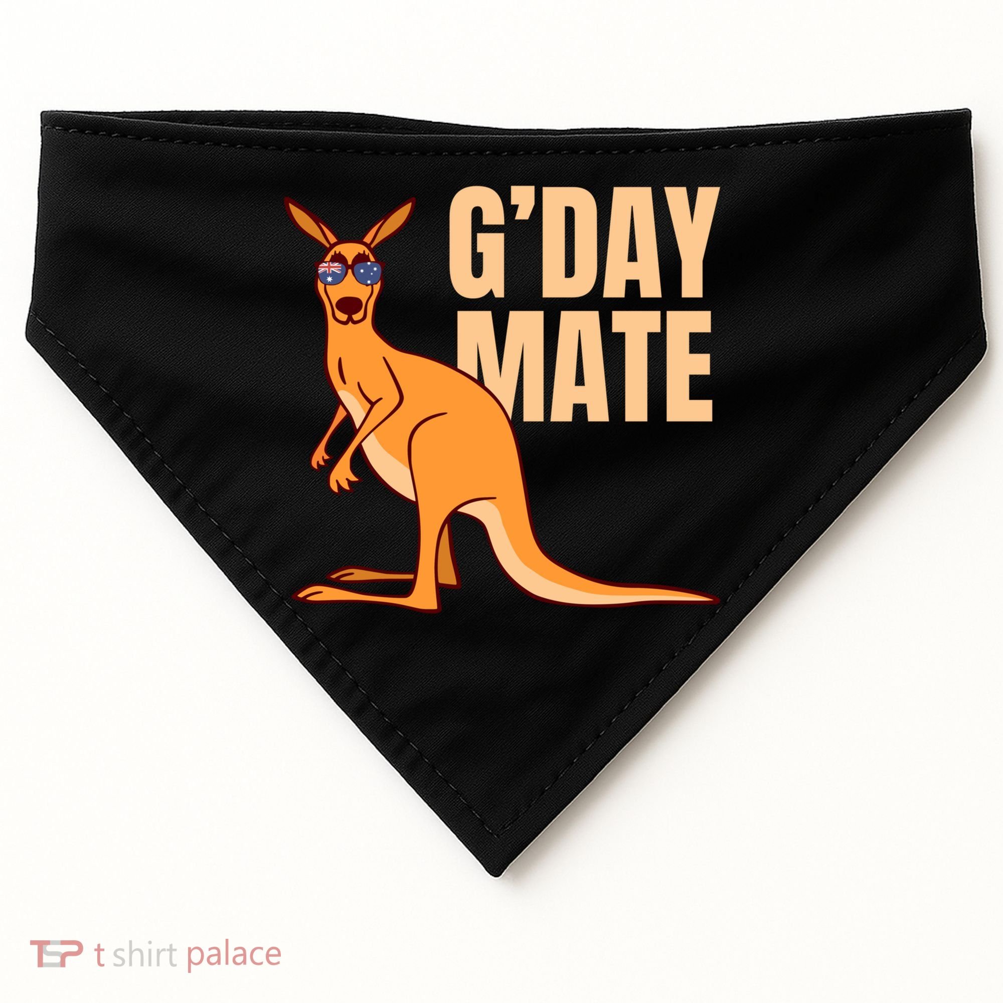 Australia G'day Mate Meaningful Gift Funny Kangaroo Australian Symbol Gift USA-Made Doggie Bandana