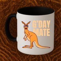 Australia G'day Mate Meaningful Gift Funny Kangaroo Australian Symbol Gift Coffee Mug thumb 2