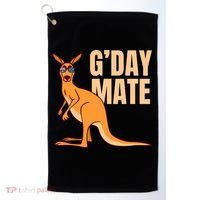 Australia G'day Mate Meaningful Gift Funny Kangaroo Australian Symbol Gift Golf Towel thumb 0