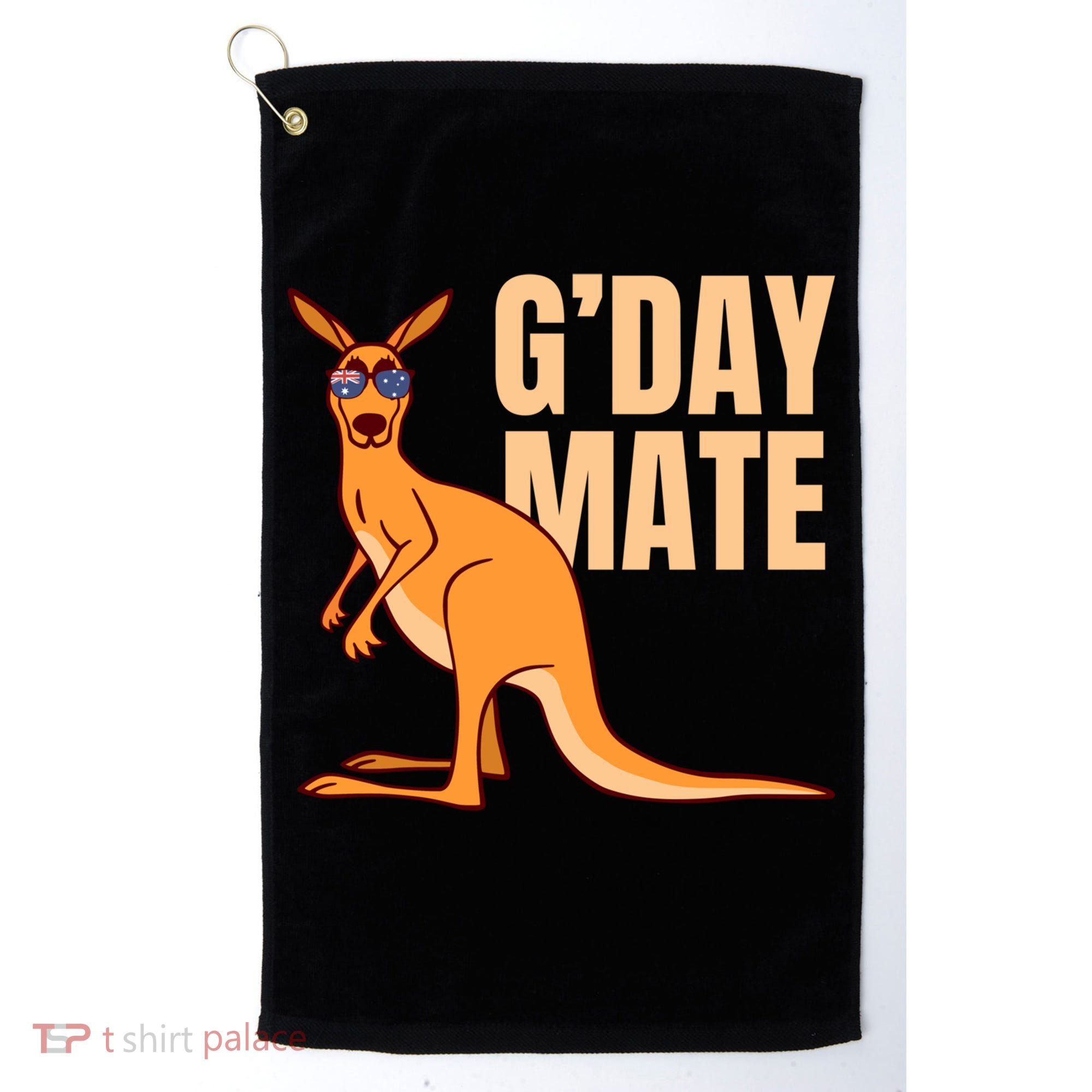 Australia G'day Mate Meaningful Gift Funny Kangaroo Australian Symbol Gift Golf Towel