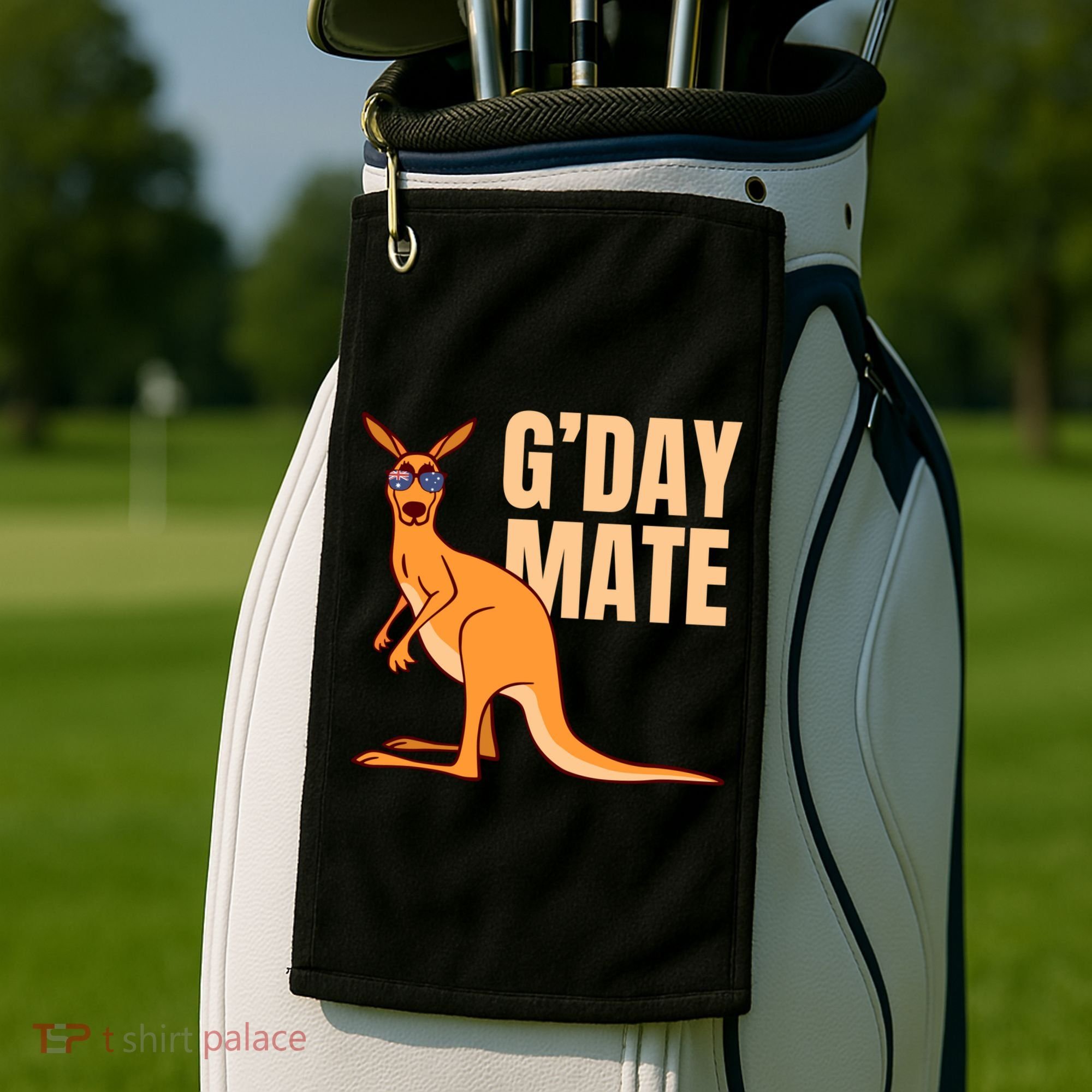 Australia G'day Mate Meaningful Gift Funny Kangaroo Australian Symbol Gift Golf Towel