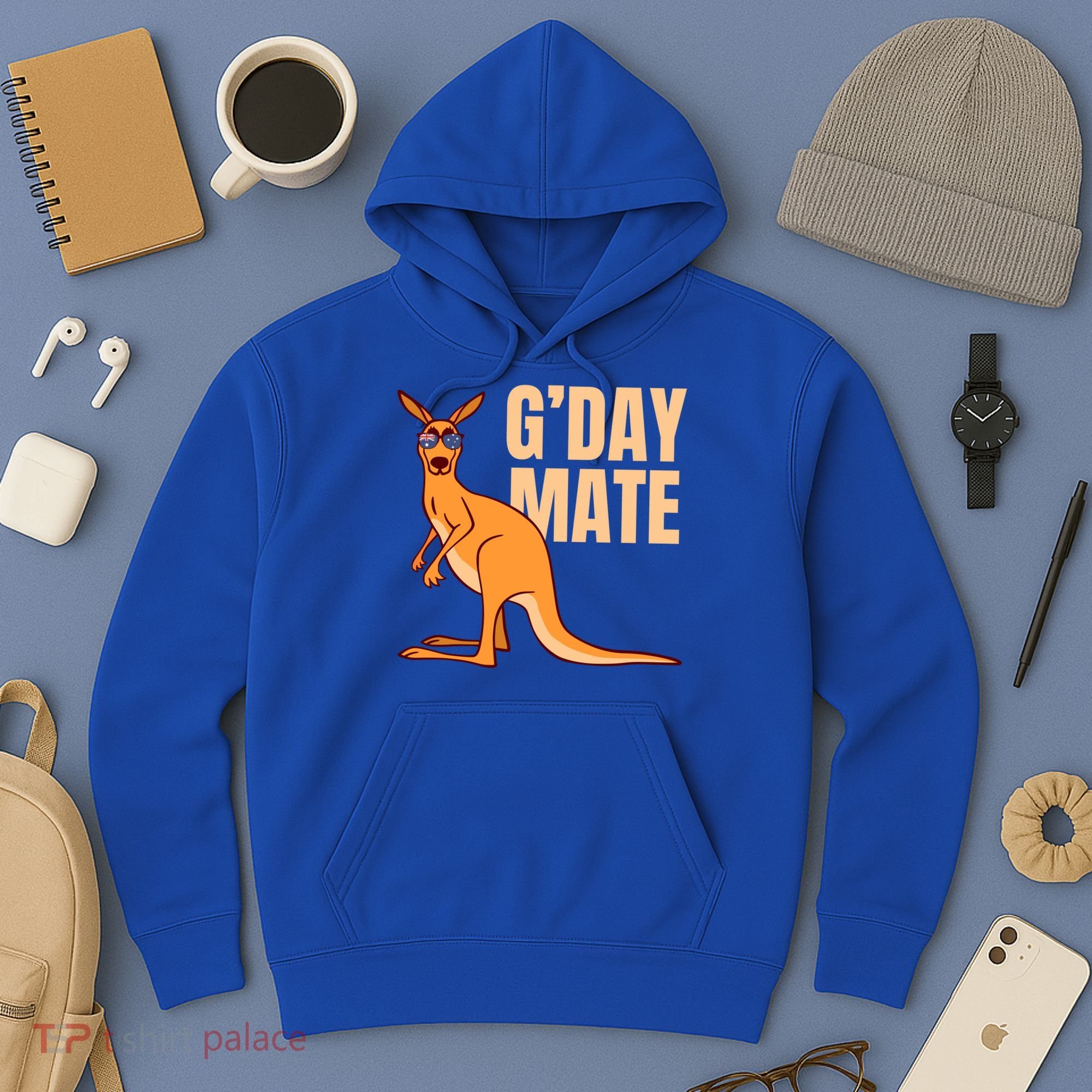 Australia G'day Mate Meaningful Gift Funny Kangaroo Australian Symbol Gift Hoodie