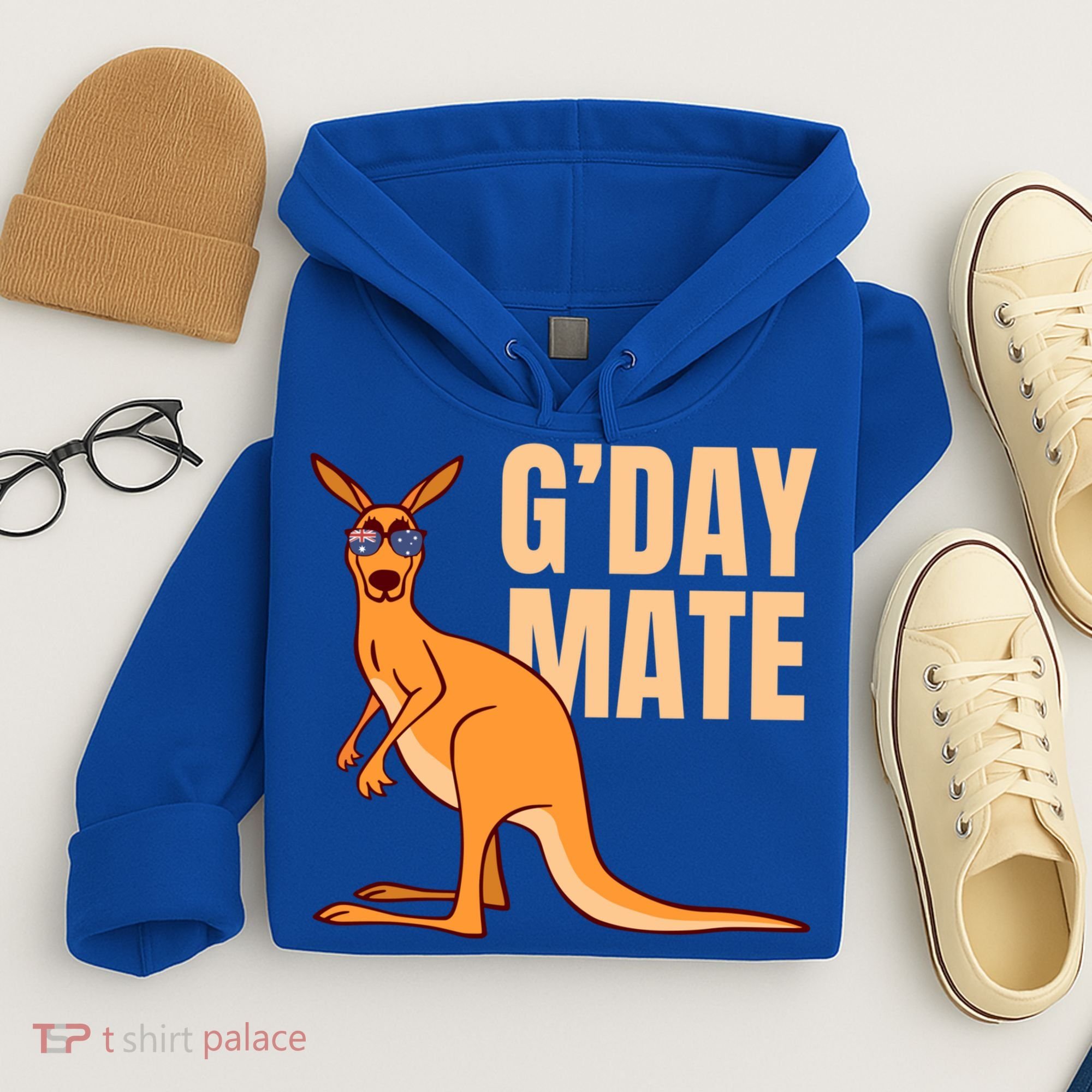 Australia G'day Mate Meaningful Gift Funny Kangaroo Australian Symbol Gift Hoodie