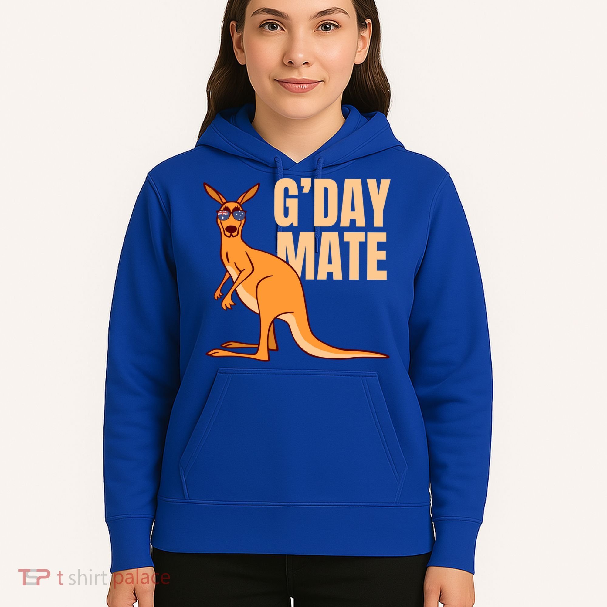 Australia G'day Mate Meaningful Gift Funny Kangaroo Australian Symbol Gift Hoodie