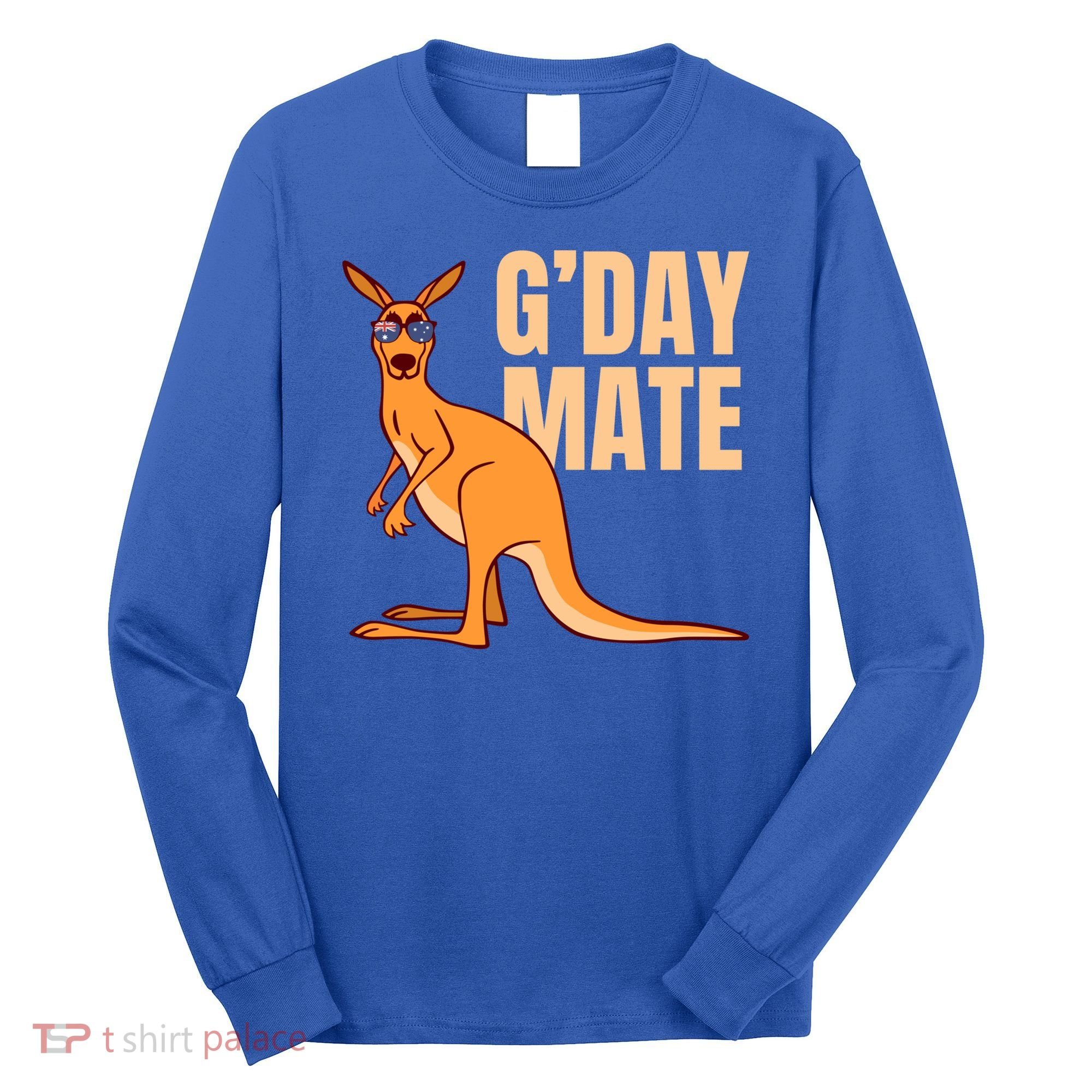 Australia G'day Mate Meaningful Gift Funny Kangaroo Australian Symbol Gift Long Sleeve Shirt