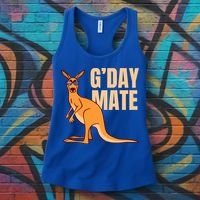 Australia G'day Mate Meaningful Gift Funny Kangaroo Australian Symbol Gift Women's Tank Top thumb 3