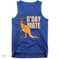 Australia G'day Mate Meaningful Gift Funny Kangaroo Australian Symbol Gift Tank Top thumb 0