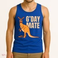 Australia G'day Mate Meaningful Gift Funny Kangaroo Australian Symbol Gift Tank Top thumb 3