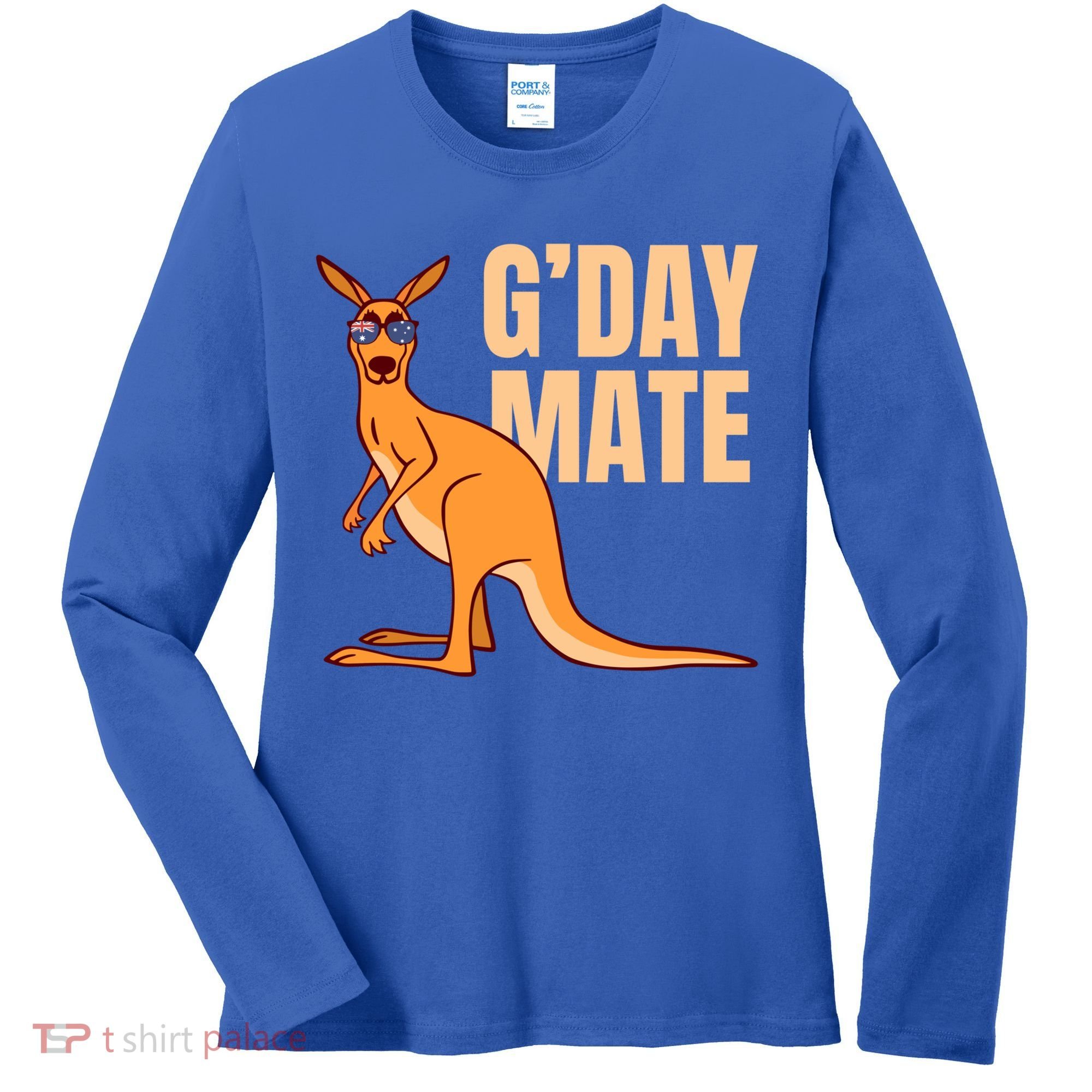 Australia G'day Mate Meaningful Gift Funny Kangaroo Australian Symbol Gift Women's Long Sleeve Shirt