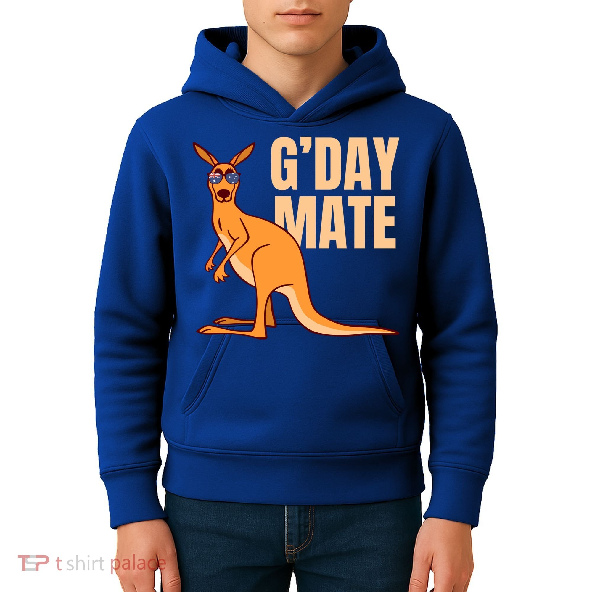 Australia G'day Mate Meaningful Gift Funny Kangaroo Australian Symbol Gift Kids Hoodie