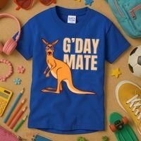 Australia G'day Mate Meaningful Gift Funny Kangaroo Australian Symbol Gift Kids T-Shirt thumb 3