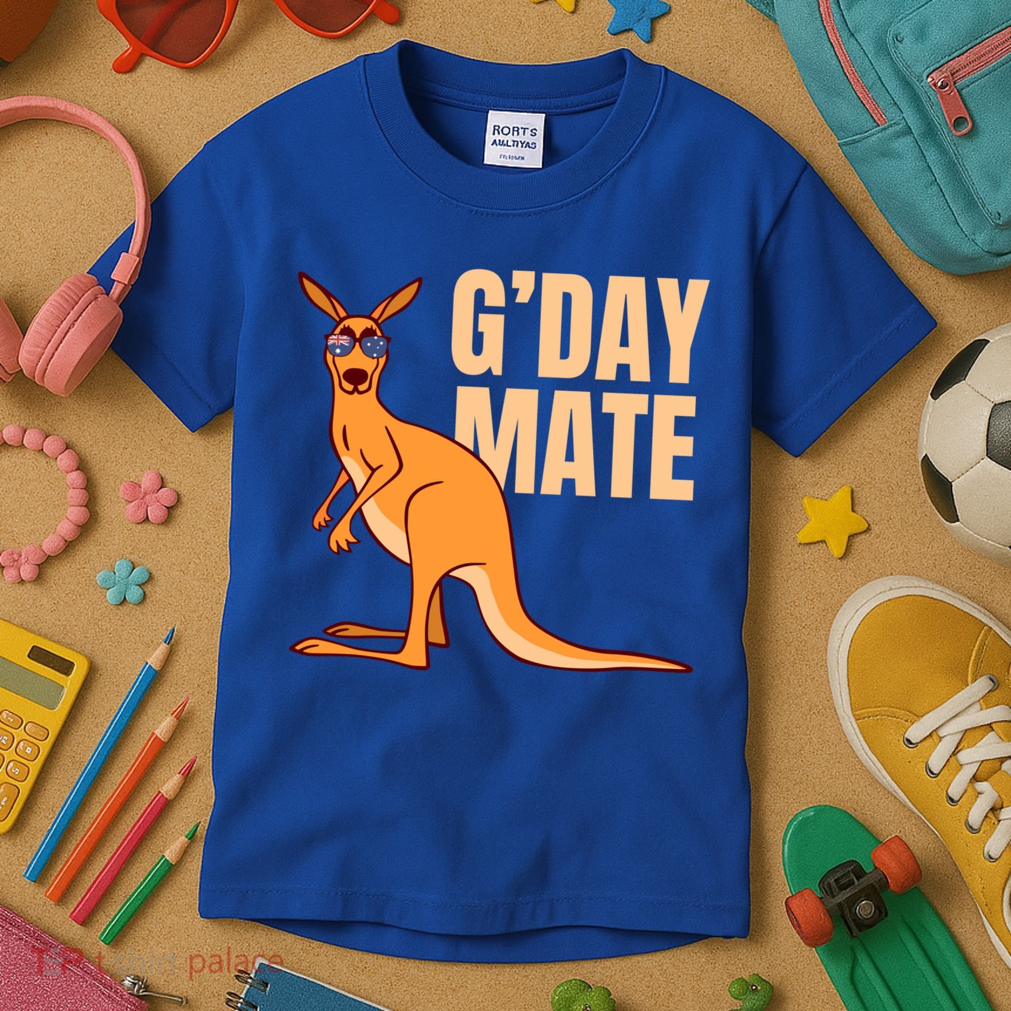 Australia G'day Mate Meaningful Gift Funny Kangaroo Australian Symbol Gift Kids T-Shirt