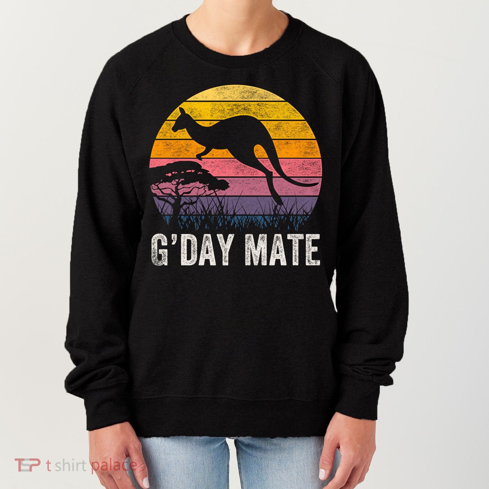 Australia G'day Mate Cool Gift Funny Kangaroo Australian Symbol Gift Women's Sweatshirt