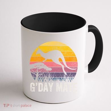 Australia G'day Mate Cool Gift Funny Kangaroo Australian Symbol Gift Coffee Mug back