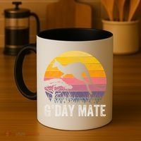 Australia G'day Mate Cool Gift Funny Kangaroo Australian Symbol Gift Coffee Mug thumb 4
