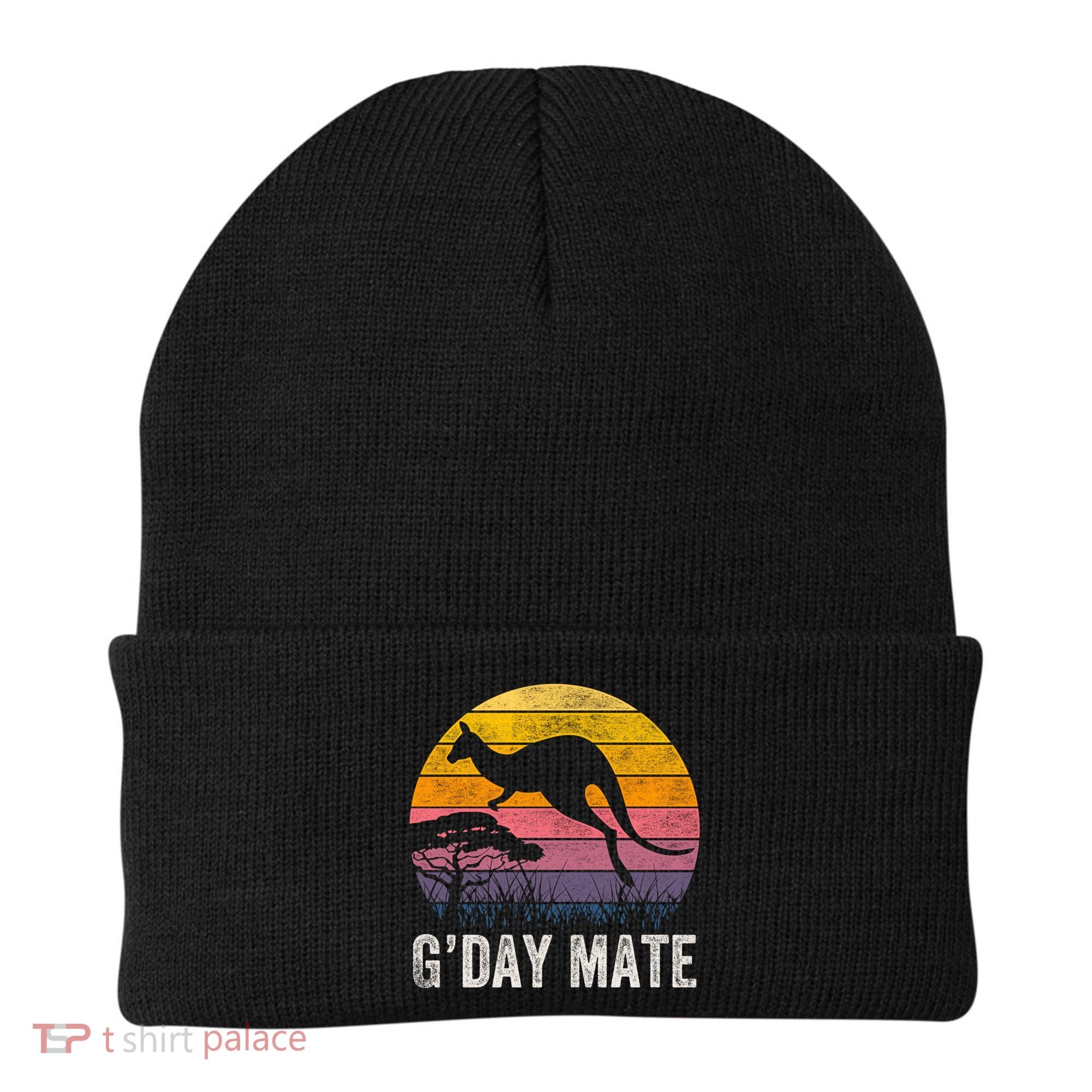 Australia G'day Mate Cool Gift Funny Kangaroo Australian Symbol Gift Beanie