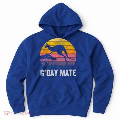 Australia G'day Mate Cool Gift Funny Kangaroo Australian Symbol Gift Hoodie