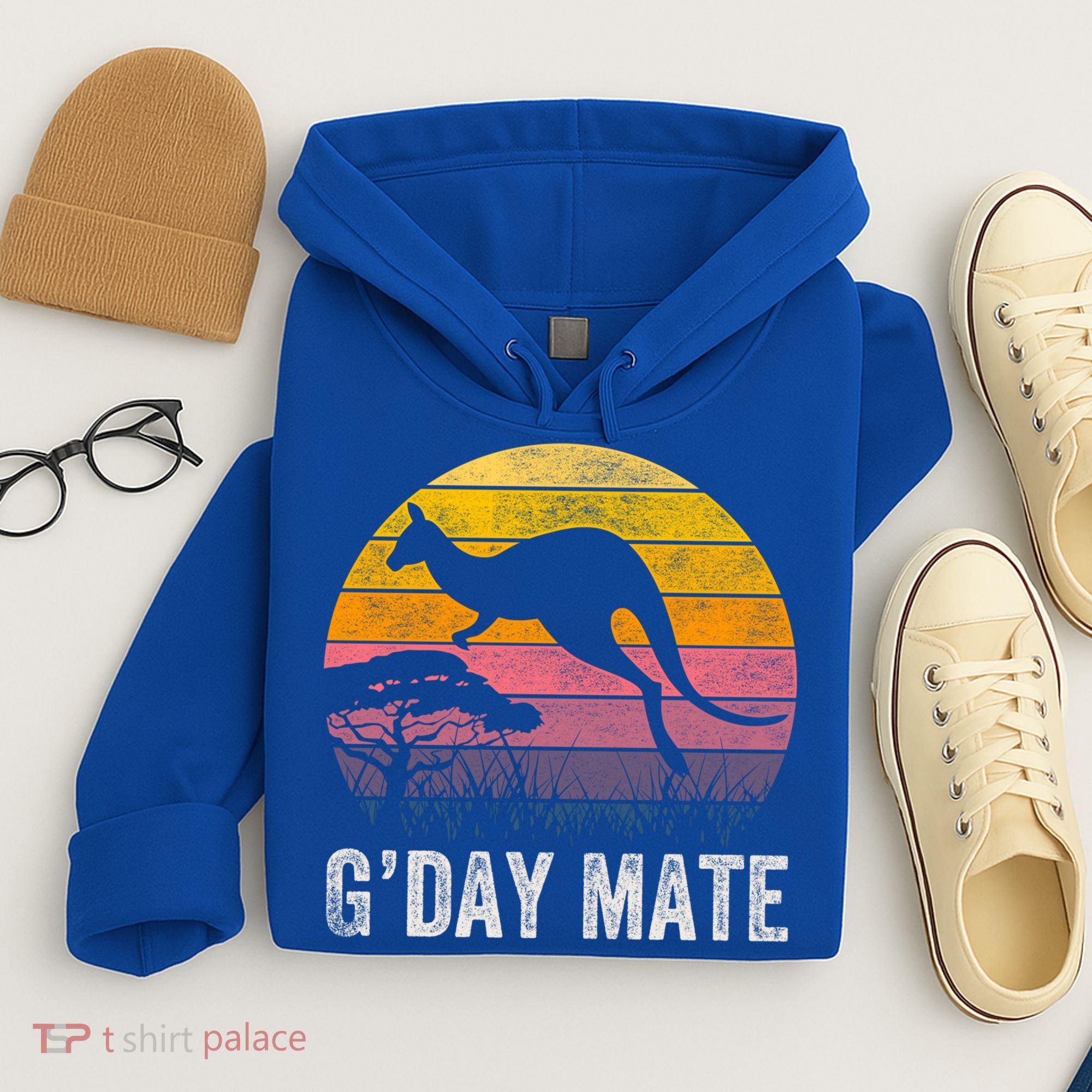 Australia G'day Mate Cool Gift Funny Kangaroo Australian Symbol Gift Hoodie