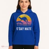 Australia G'day Mate Cool Gift Funny Kangaroo Australian Symbol Gift Hoodie thumb 5