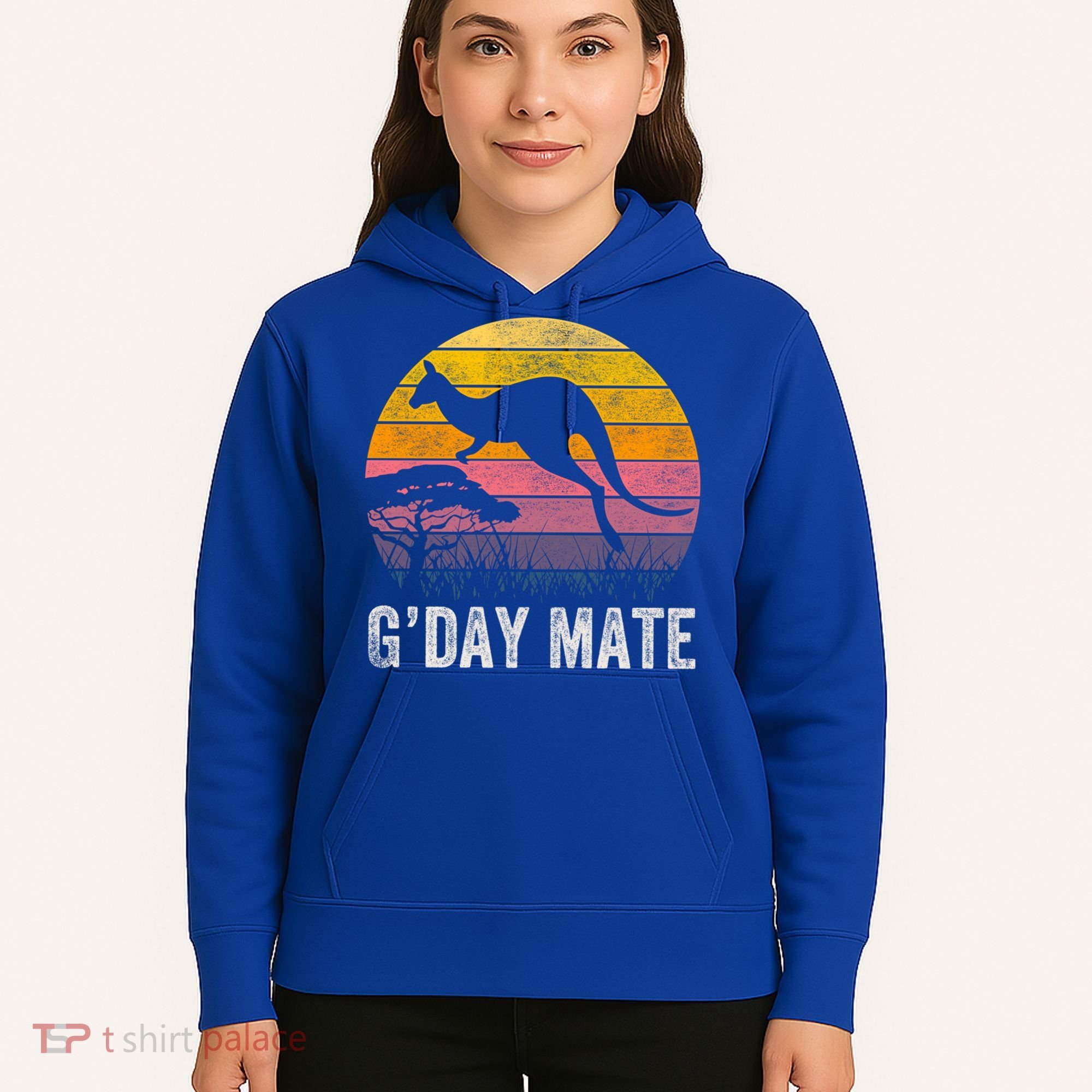 Australia G'day Mate Cool Gift Funny Kangaroo Australian Symbol Gift Hoodie