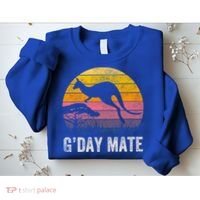 Australia G'day Mate Cool Gift Funny Kangaroo Australian Symbol Gift Sweatshirt thumb 2