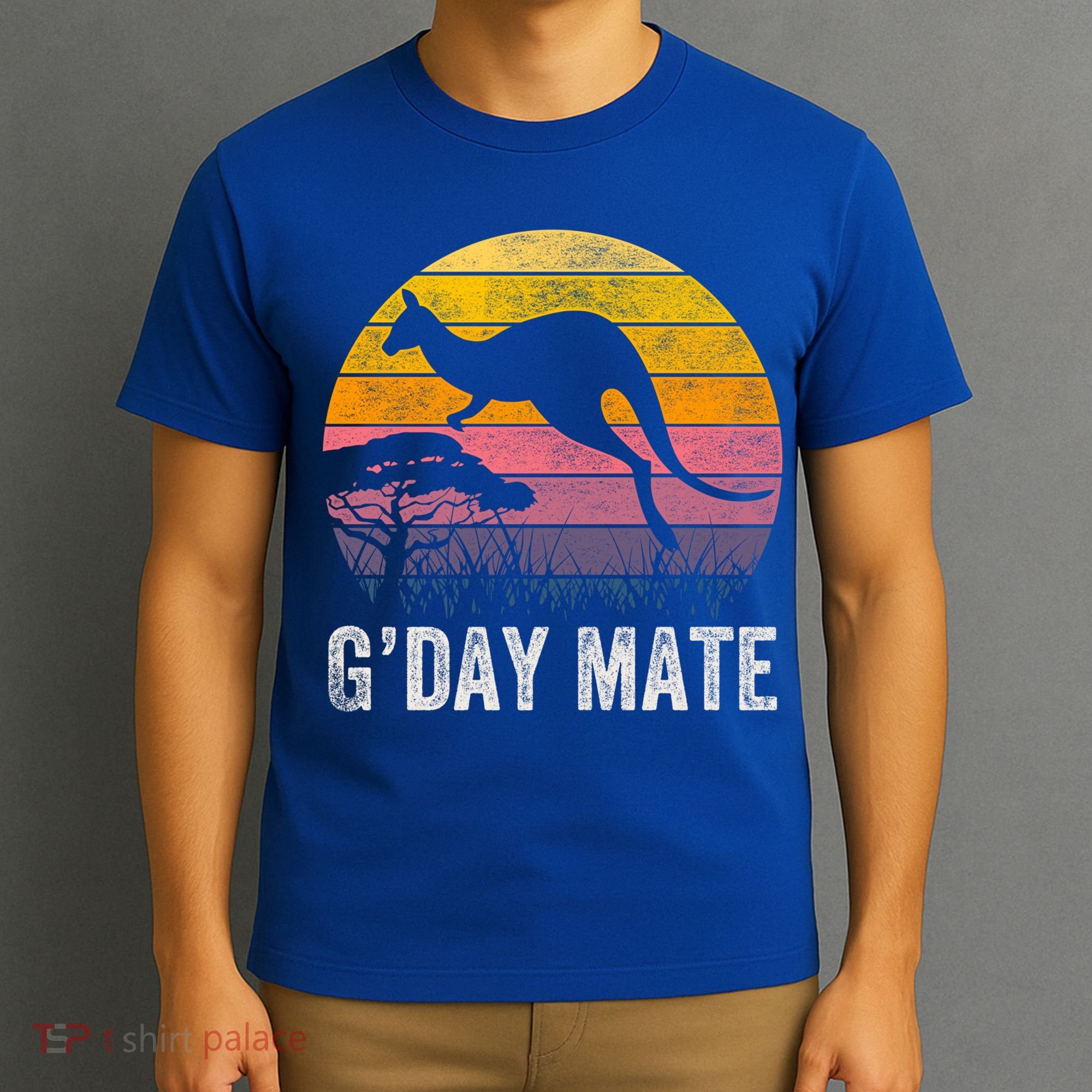 Australia G'day Mate Cool Gift Funny Kangaroo Australian Symbol Gift T-Shirt