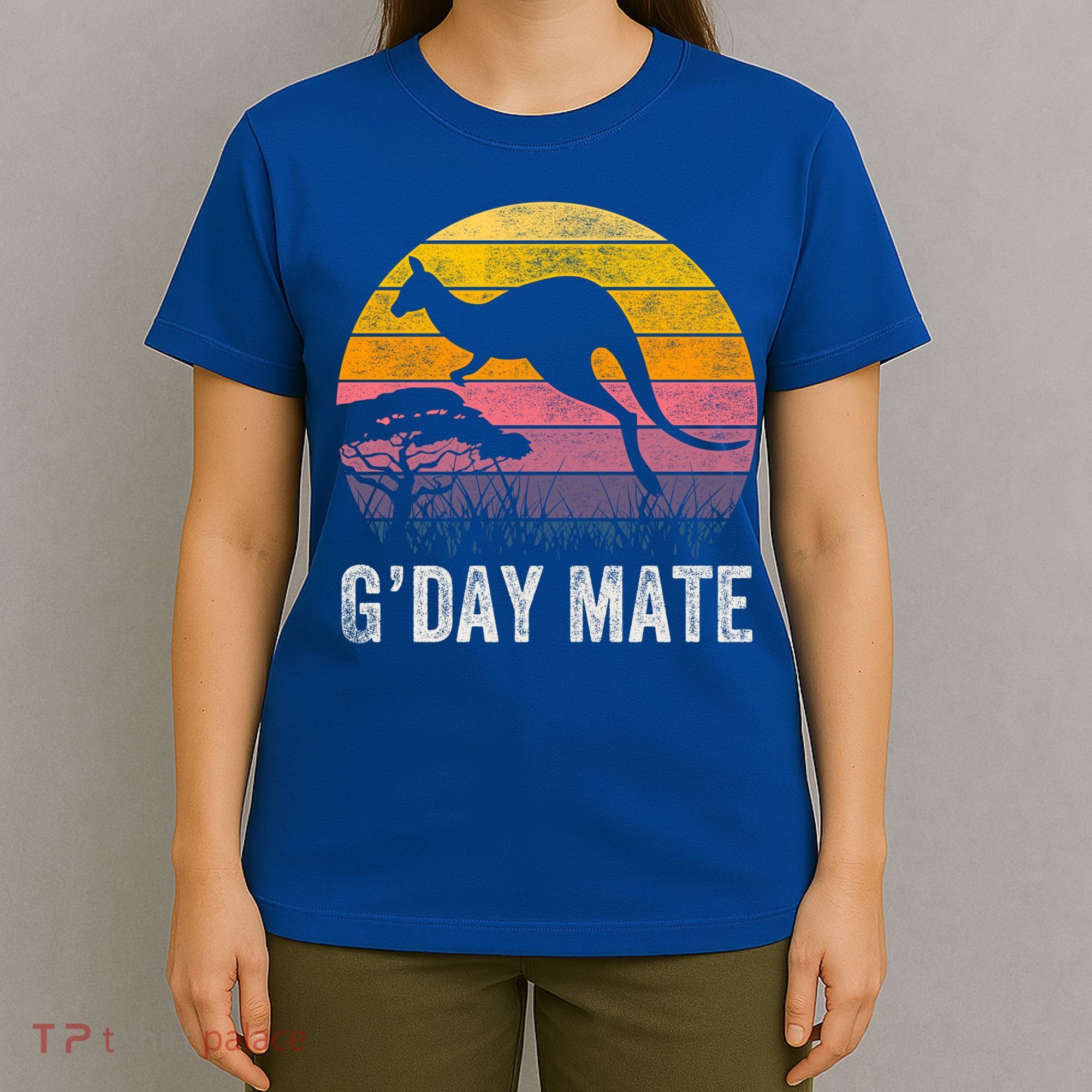 Australia G'day Mate Cool Gift Funny Kangaroo Australian Symbol Gift T-Shirt