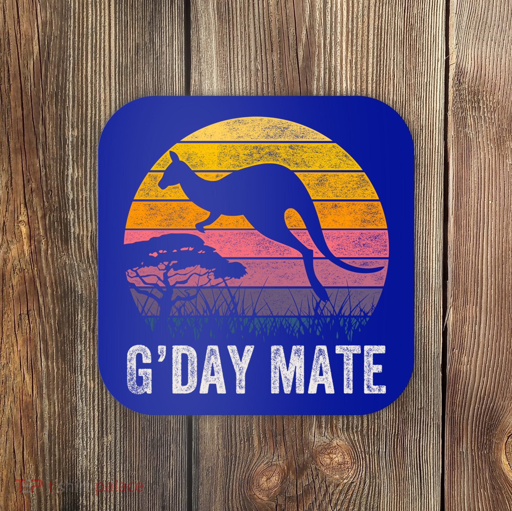 Australia G'day Mate Cool Gift Funny Kangaroo Australian Symbol Gift Coaster