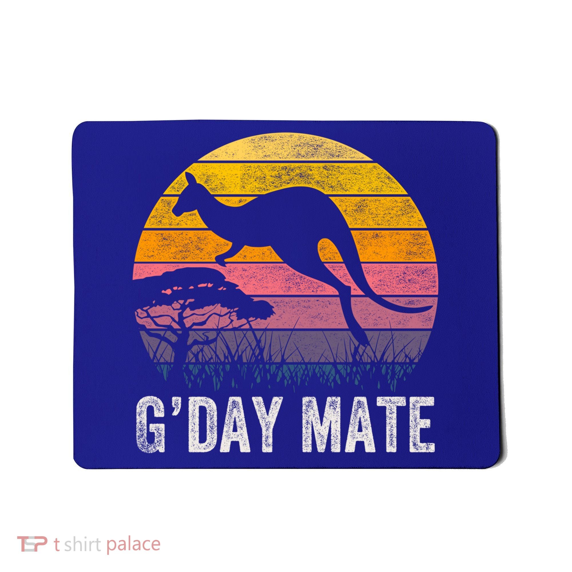 Australia G'day Mate Cool Gift Funny Kangaroo Australian Symbol Gift Mousepad