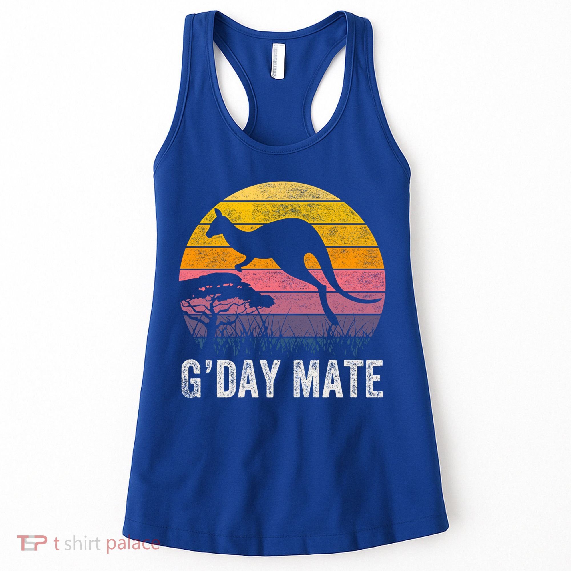 Australia G'day Mate Cool Gift Funny Kangaroo Australian Symbol Gift Women's Tank Top