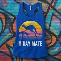Australia G'day Mate Cool Gift Funny Kangaroo Australian Symbol Gift Women's Tank Top thumb 3
