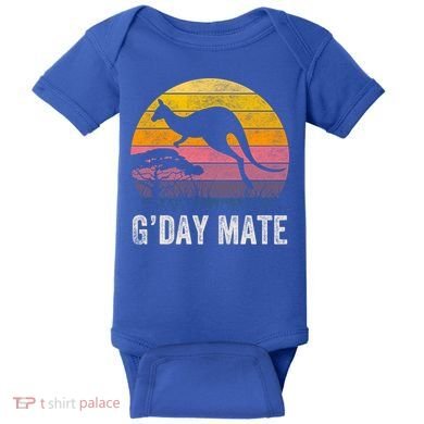 Australia G'day Mate Cool Gift Funny Kangaroo Australian Symbol Gift Baby Bodysuit