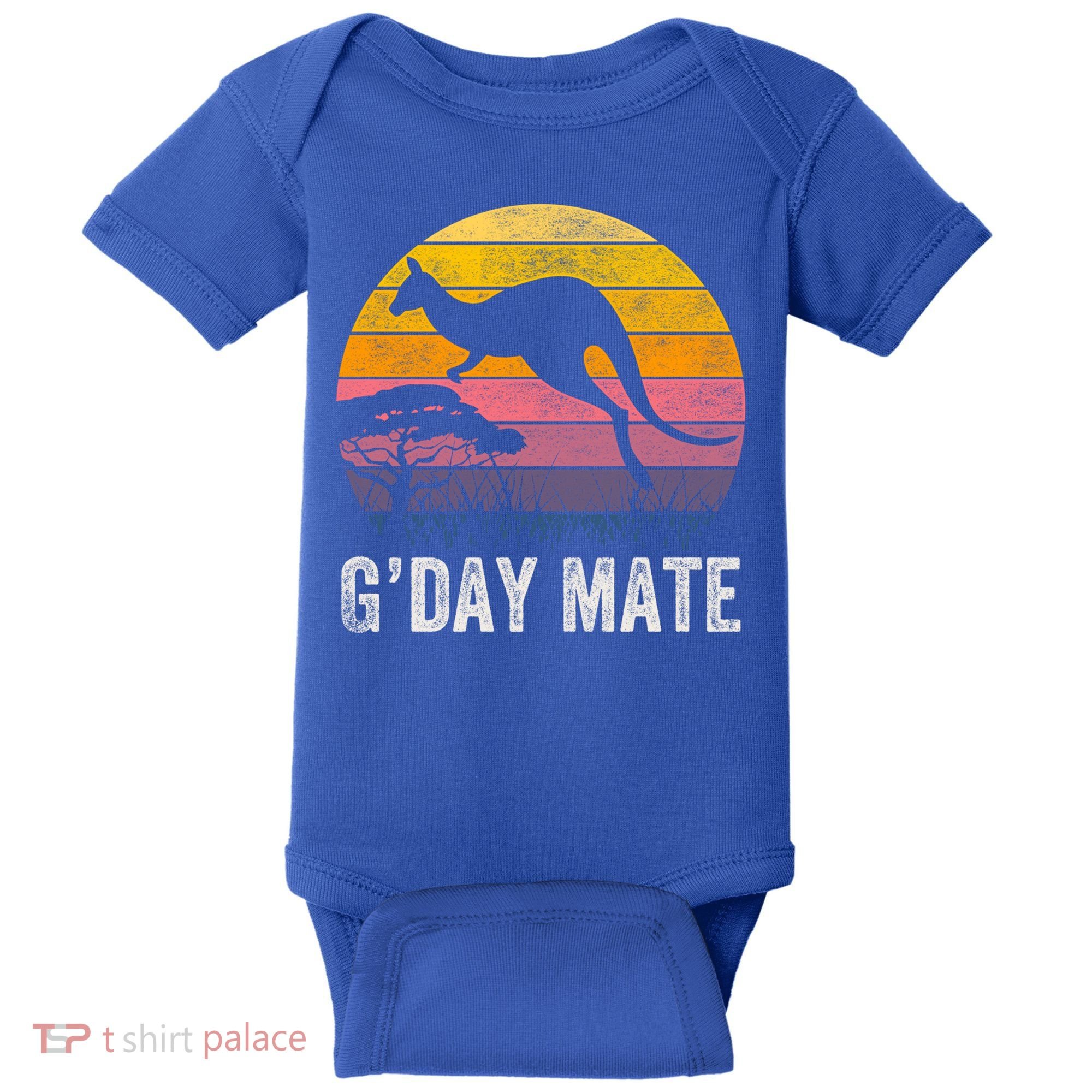 Australia G'day Mate Cool Gift Funny Kangaroo Australian Symbol Gift Baby Bodysuit