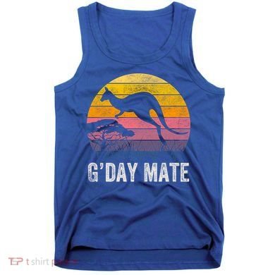 Australia G'day Mate Cool Gift Funny Kangaroo Australian Symbol Gift Tank Top